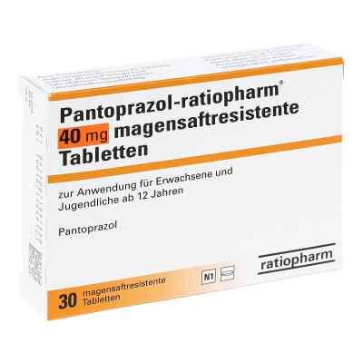 Pantoprazol-ratiopharm 40 mg magensaftresistent Tabletten 30 stk von ratiopharm GmbH PZN 07189733