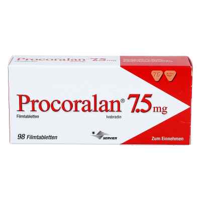Procoralan 7,5 mg Filmtabletten 98 stk von SERVIER Deutschland GmbH PZN 03880579