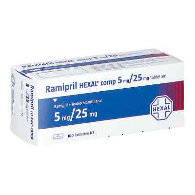 Ramipril Hexal compositus 5 mg/25 mg Tabletten 100 stk von Hexal AG PZN 00762678