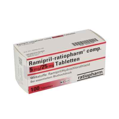 Ramipril ratiopharm compositus 5 mg/25 mg Tabletten 100 stk von ratiopharm GmbH PZN 02355196