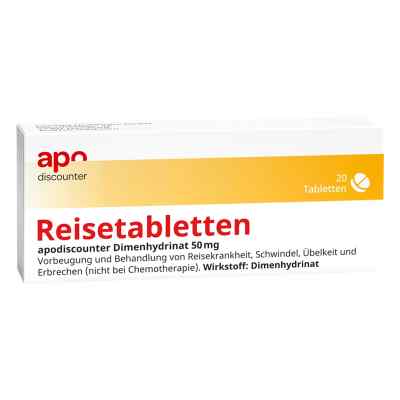 Reisetabletten Dimenhydrinat 50 mg Tabletten von apodiscounter
