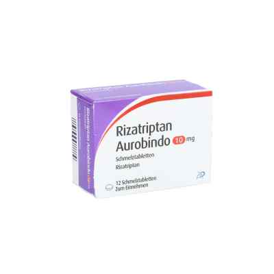 Rizatriptan Aurobindo 10mg 12 stk von PUREN Pharma GmbH & Co. KG PZN 02160535