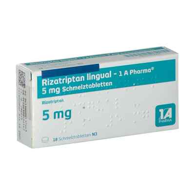 Rizatriptan lingual-1A Pharma 5mg 18 stk von 1 A Pharma GmbH PZN 00013764