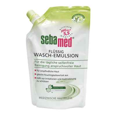 Sebamed flüssig Waschemulsion mit Olive Nachfüllpackung p. 400 ml von Sebapharma GmbH & Co.KG PZN 01976625