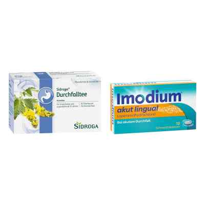 Sidroga Durchfalltee + Imodium akut lingual Schmelztabletten