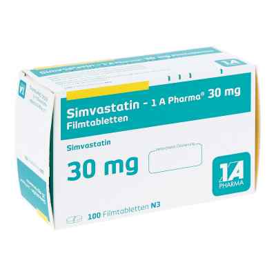 Simvastatin-1a Pharma 30 mg Filmtabletten 100 stk von 1 A Pharma GmbH PZN 00766788