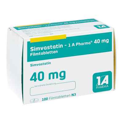 Simvastatin-1a Pharma 40 mg Filmtabletten 100 stk von 1 A Pharma GmbH PZN 04105144