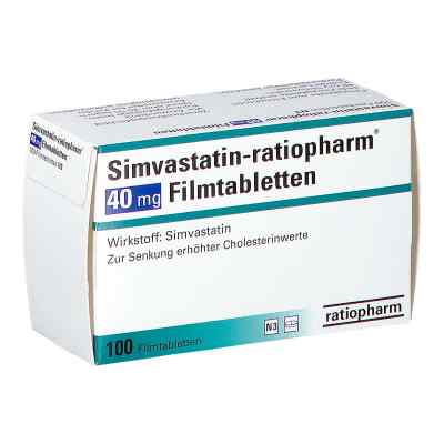 Simvastatin-ratiopharm 40 mg Filmtabletten 100 stk von ratiopharm GmbH PZN 03508710