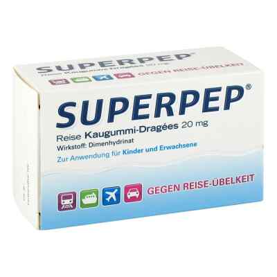 Superpep Reise Kaugummi-Dragees 20mg 20 stk von HERMES Arzneimittel GmbH PZN 07560067