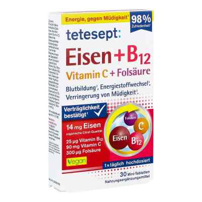 Tetesept Eisen+B12 Vitamin C+Folsäure Filmtabletten 
