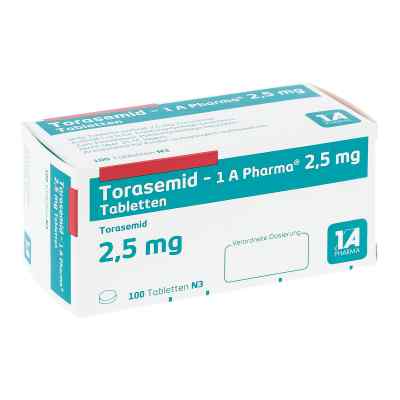 Torasemid-1A Pharma 2,5mg 100 stk von 1 A Pharma GmbH PZN 00773854