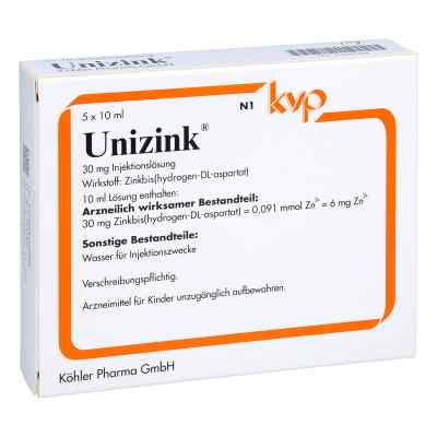 Unizink Injektionslösung in Ampullen 5X10 ml von Köhler Pharma GmbH PZN 03499388