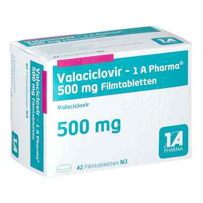 Valaciclovir-1a Pharma 500 mg Filmtabletten 42 stk von 1 A Pharma GmbH PZN 05486289
