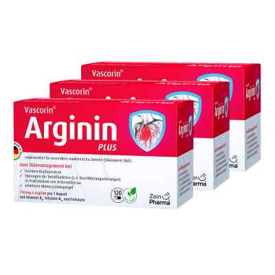 Vascorin Arginin Plus Kapseln 360 stk von Zein Pharma - Germany GmbH PZN 11638214