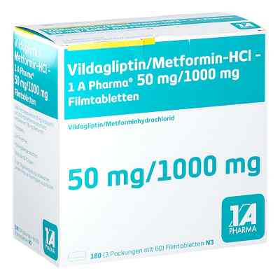 Vildagliptin/metformin-hcl-1a Pharma 50/1000mg Fta
