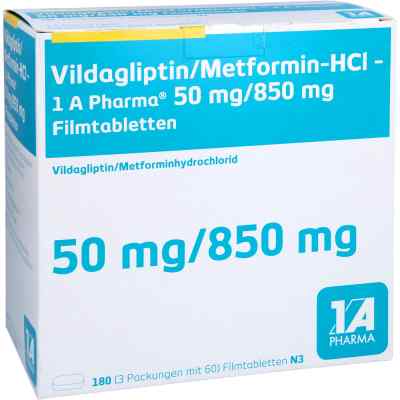 Vildagliptin/metformin-hcl-1a Pharma 50/850mg Fta