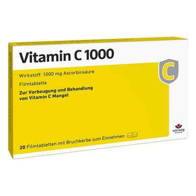 Vitamin C 1000 Filmtabletten 20 stk von Wörwag Pharma GmbH & Co. KG PZN 00652205