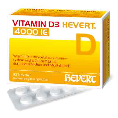 Vitamin D3 Hevert 4.000 I.e. Tabletten 90 stk von Hevert Arzneimittel GmbH & Co. K PZN 11295470