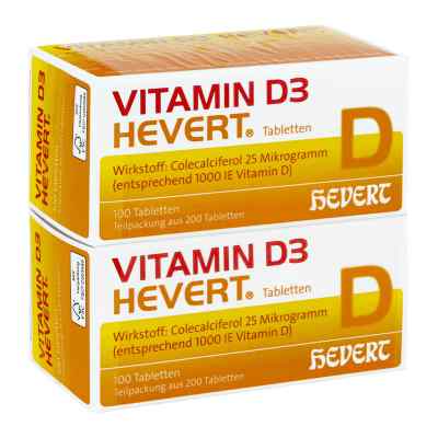 Vitamin D3 Hevert Tabletten 1.000 I.E. 200 stk von Hevert Arzneimittel GmbH & Co. K PZN 09887387