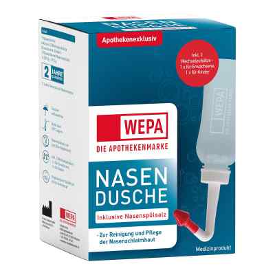 Wepa Nasenspülkanne mit 10x2,95 g Nasenspülsalz