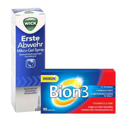 Wick Erste Abwehr Nasenspray Sprühflasche + Bion 3 Immun 90St. 2 Pck von WICK Pharma - Zweigniederlassung PZN 08101073