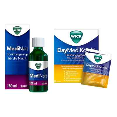 Wick MediNait Erkältungssirup für die Nacht 180 ml + Wick DayMed