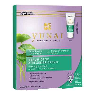 Yunai beruhigende Tuchmaske 25g+regener.serum 4ml 1 Pck von Dr. Theiss Naturwaren GmbH PZN 14416974