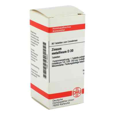 Zincum Metallicum D 30 Tabletten 80 stk von DHU-Arzneimittel GmbH & Co. KG PZN 02118220