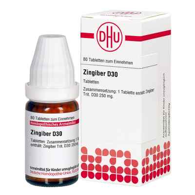 Zingiber D30 Tabletten 80 stk von DHU-Arzneimittel GmbH & Co. KG PZN 07250220