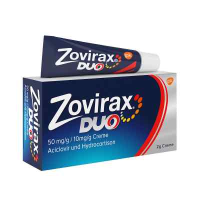 Zovirax Duo Creme bei Lippenherpes. 5 % Aciclovir, 1 % Hydrocort 2 g von GlaxoSmithKline Consumer Healthc PZN 13170548